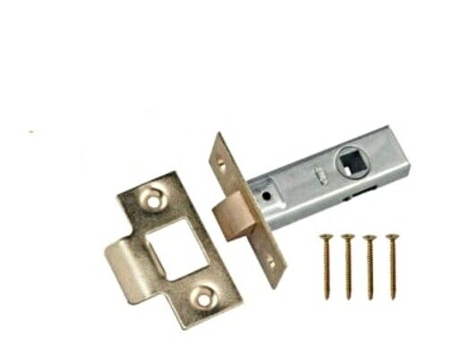 Loquet tubulaire à mortaise 2,5" 63 mm Poignée de porte intérieure Plaque en laiton 1-10