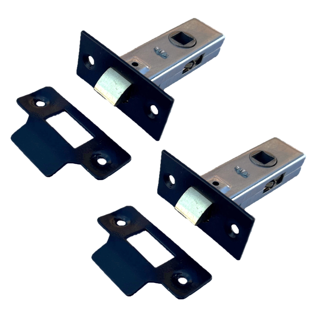Loquet tubulaire à mortaise 2,5" 63 mm Poignée de porte intérieure NOIRE 1-10