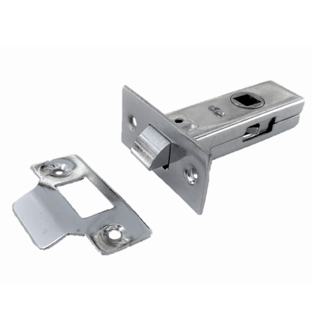Loquet tubulaire à mortaise 2,5" 63 mm Poignée de porte intérieure Plaque nickelée 1-10