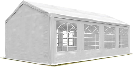 Tente réception PVC solide 4x8m, bâche 600N, montage rapide
