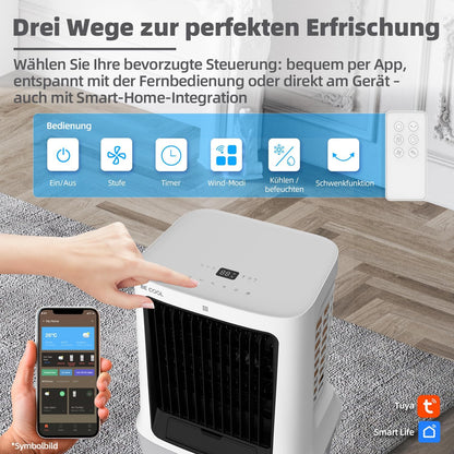BE COOL BC30ACP2501W refroidisseur d'air 30L, WiFi, 1800m³/h, LED, télécommande