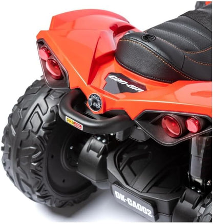 FINOOS quad électrique enfant Can-am 4x4, 24V, LED, EVA, rouge