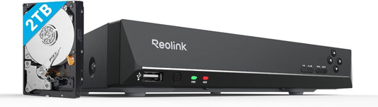 Reolink RLN8-410 NVR 4K 8 canaux + HDD 2TO, compatible 4MP–16MP caméras