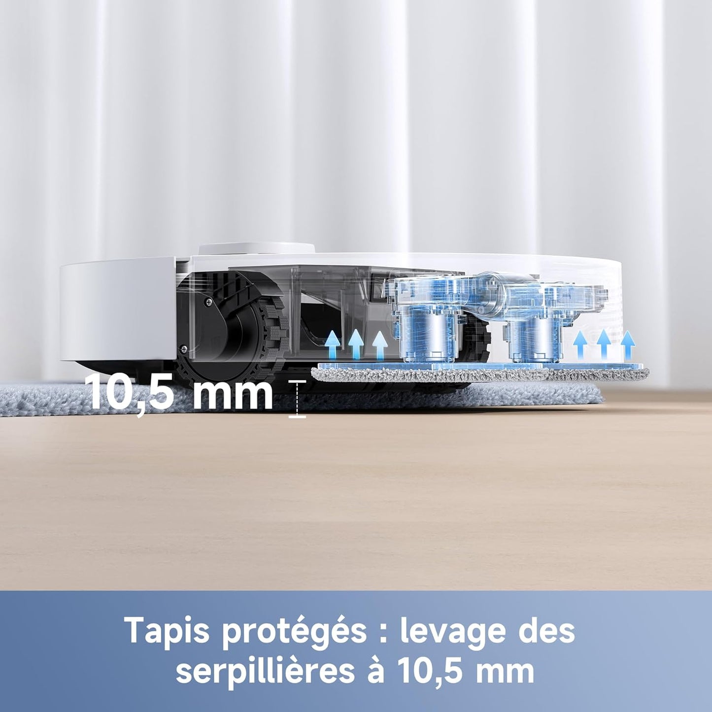 MOVA E30 Ultra robot laveur aspirateur, serpillières levables, 7000Pa, vidage auto