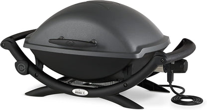 Weber Q2400 barbecue électrique gris foncé, support, 54x39cm, fonte