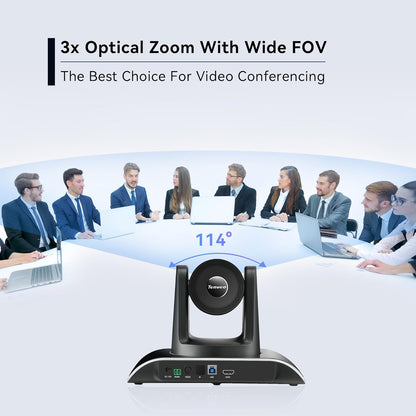 Tenveo système caméra conférence 3xUSB3.0, 1080P PTZ, BT, Teams/Zoom/OBS