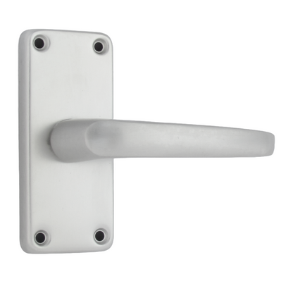 Poignées de porte à levier droites modernes en aluminium, lot de charnières, argent satiné