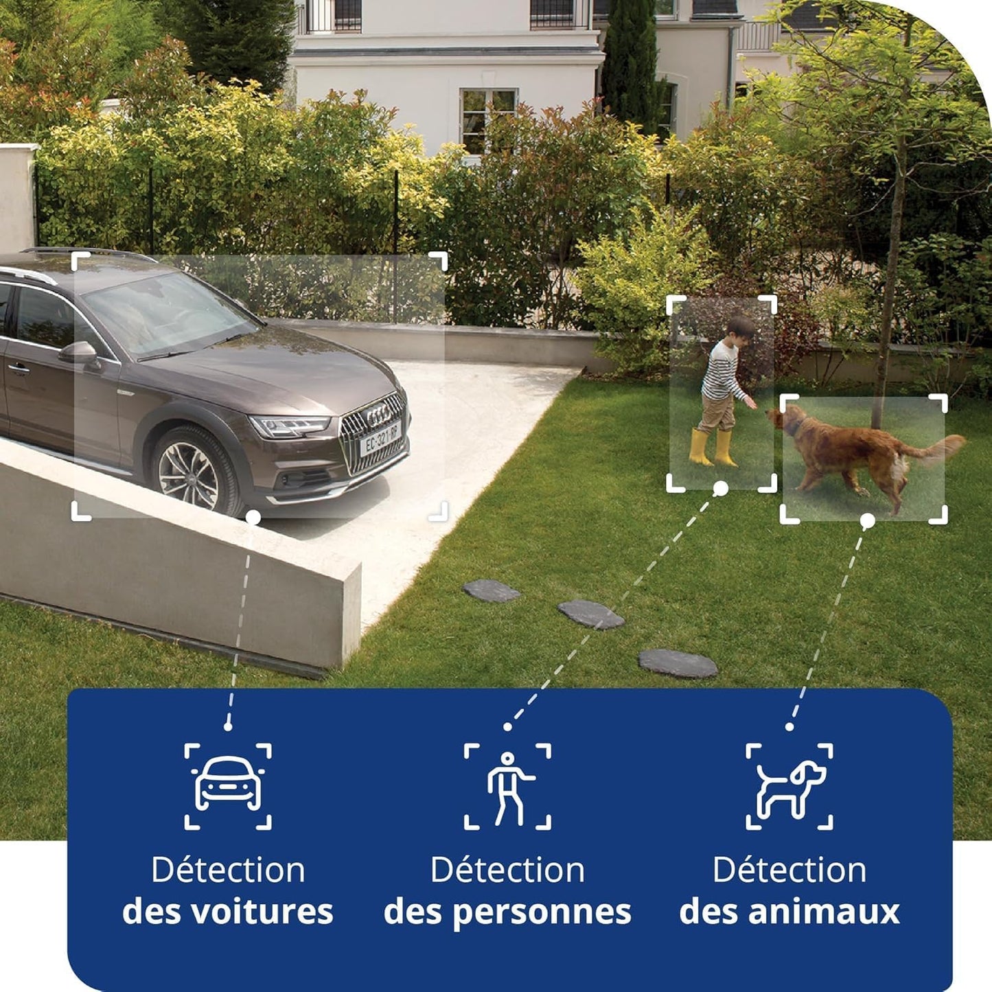 Netatmo pack 2 caméras extérieures, 1920p, WiFi, détection pers./animaux