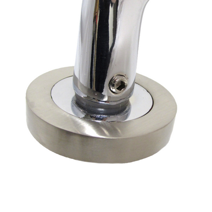 Poignées de porte Indiana à levier rosace - Chrome satiné pour salle de bain, lot de 125 mm