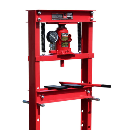 Wiltec presse hydraulique 20t, cadre atelier, 680x600x1500mm, vérin + manomètre