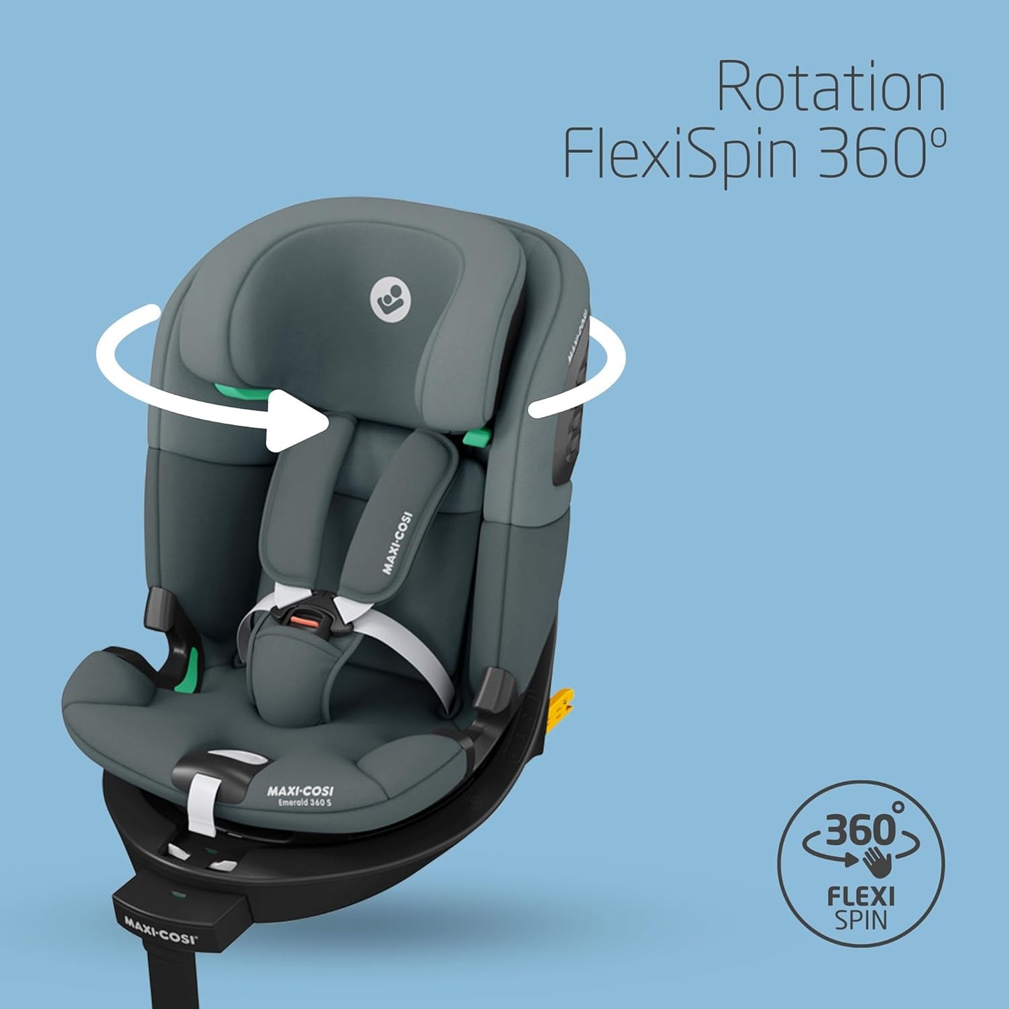 Maxi-Cosi Emerald 360 S i-Size, siège-auto pivotant 0-12 ans, G-CELL, 4 inclinaisons