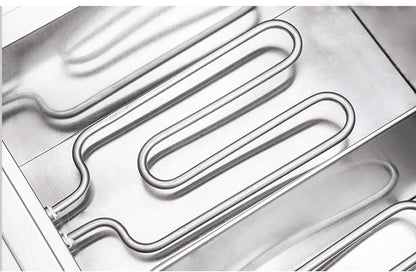 Friteuse à gaz commerciale 2x20L inox, température réglable pour maison/pro