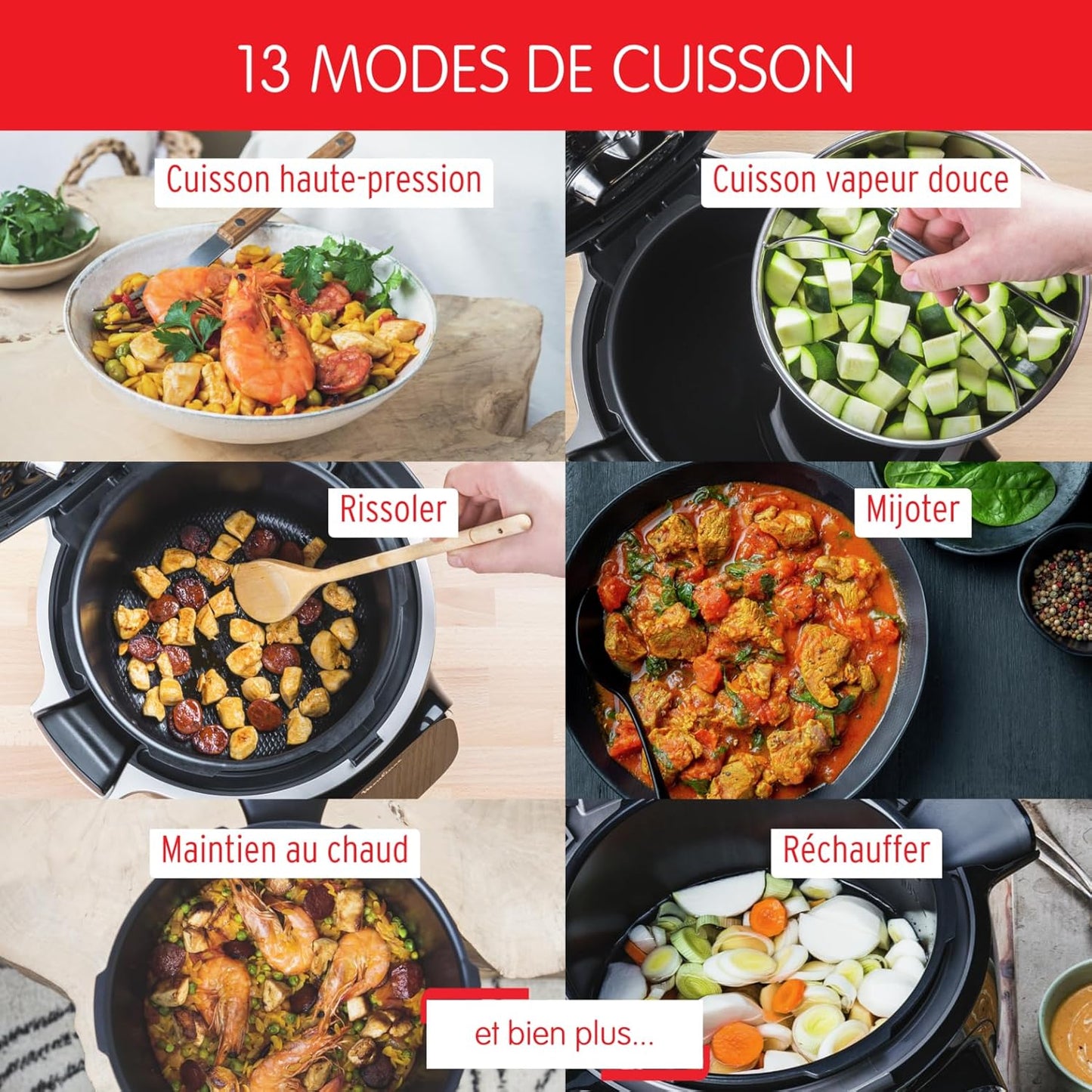 Moulinex Cookeo Touch Wifi multicuiseur 6L, 250 recettes, écran/app CE902800