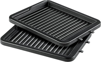 Tefal gaufrier 4-en-1 noir/inox gaufré