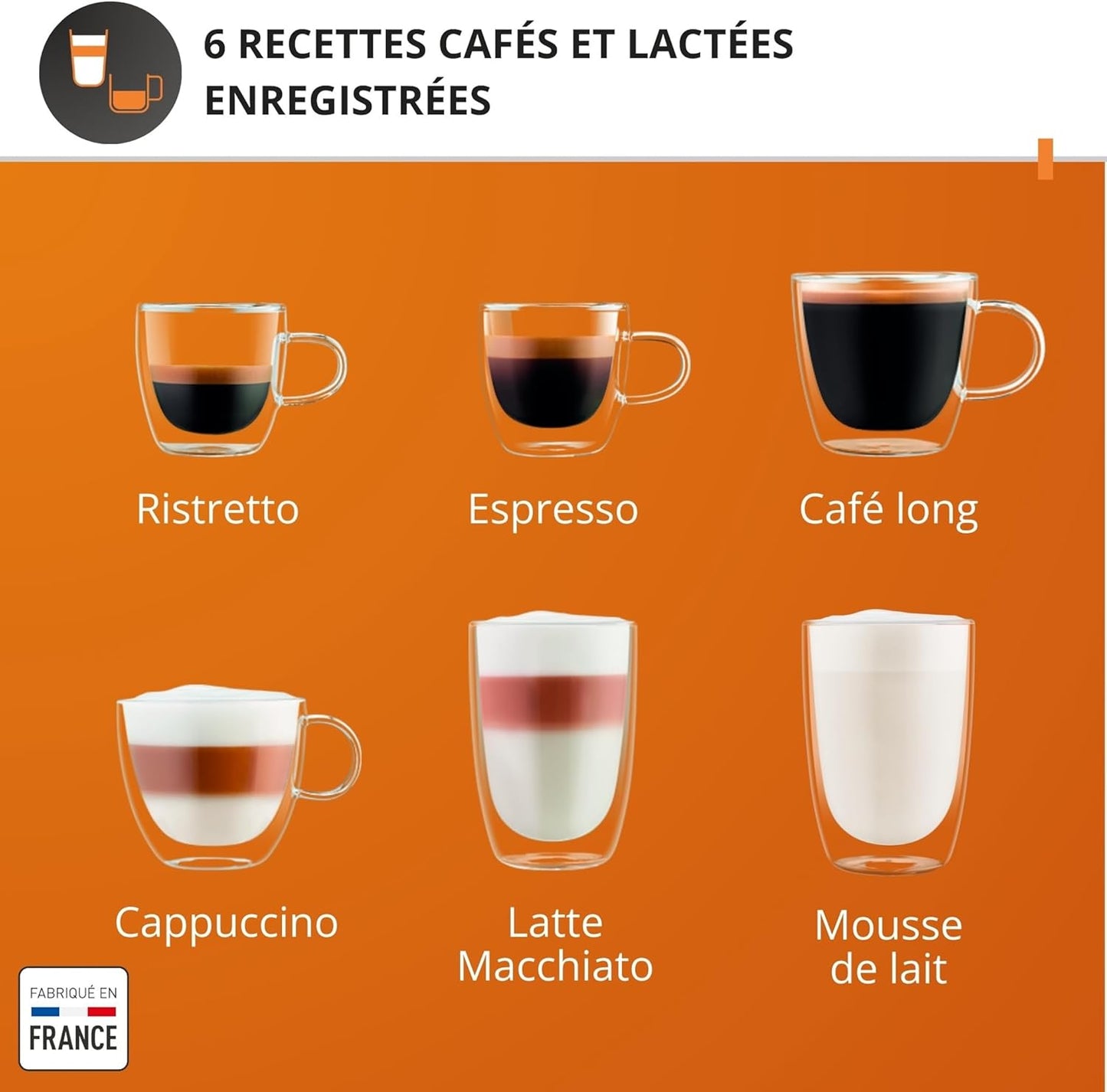 Krups Sensation Lait expresso grains, 6 boissons, carafe lait, EA912E10