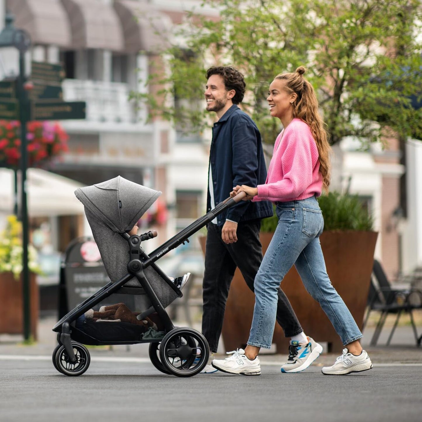 Maxi-Cosi Zelia S poussette 3-en-1 + base ISOFIX FamilyFix, 0–4 ans, gris
