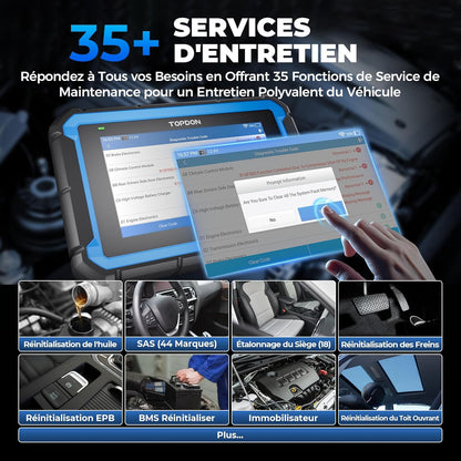TOPDON ArtiDiag Pro valise diagnostic auto, 100 marques, 35+ services, codage ECU