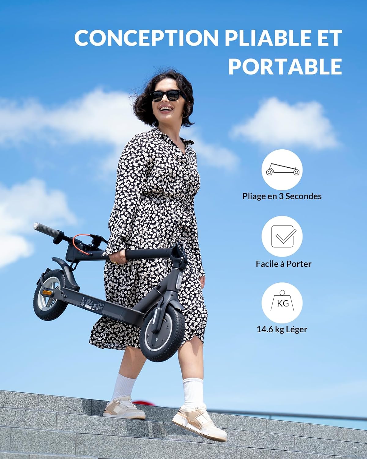 5TH WHEEL V30PRO trottinette électrique adulte, APP, 4 vitesses, 120kg