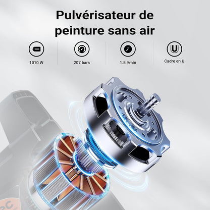 XPOtool pulvérisateur peinture 207 bars, buse + rallonge haute pression