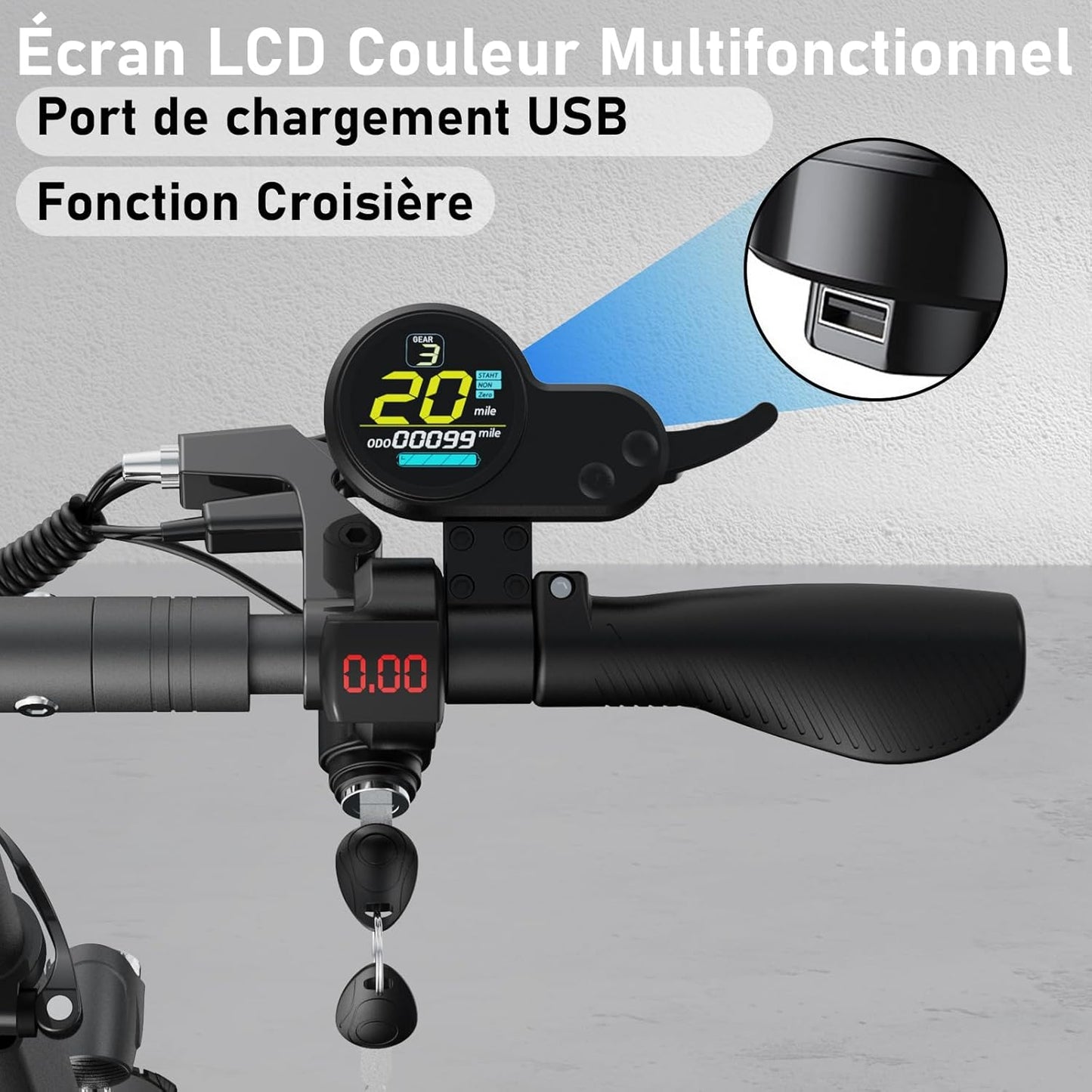 JOYOR Y6S trottinette électrique 48V 18Ah, 55–75km, clé de démarrage