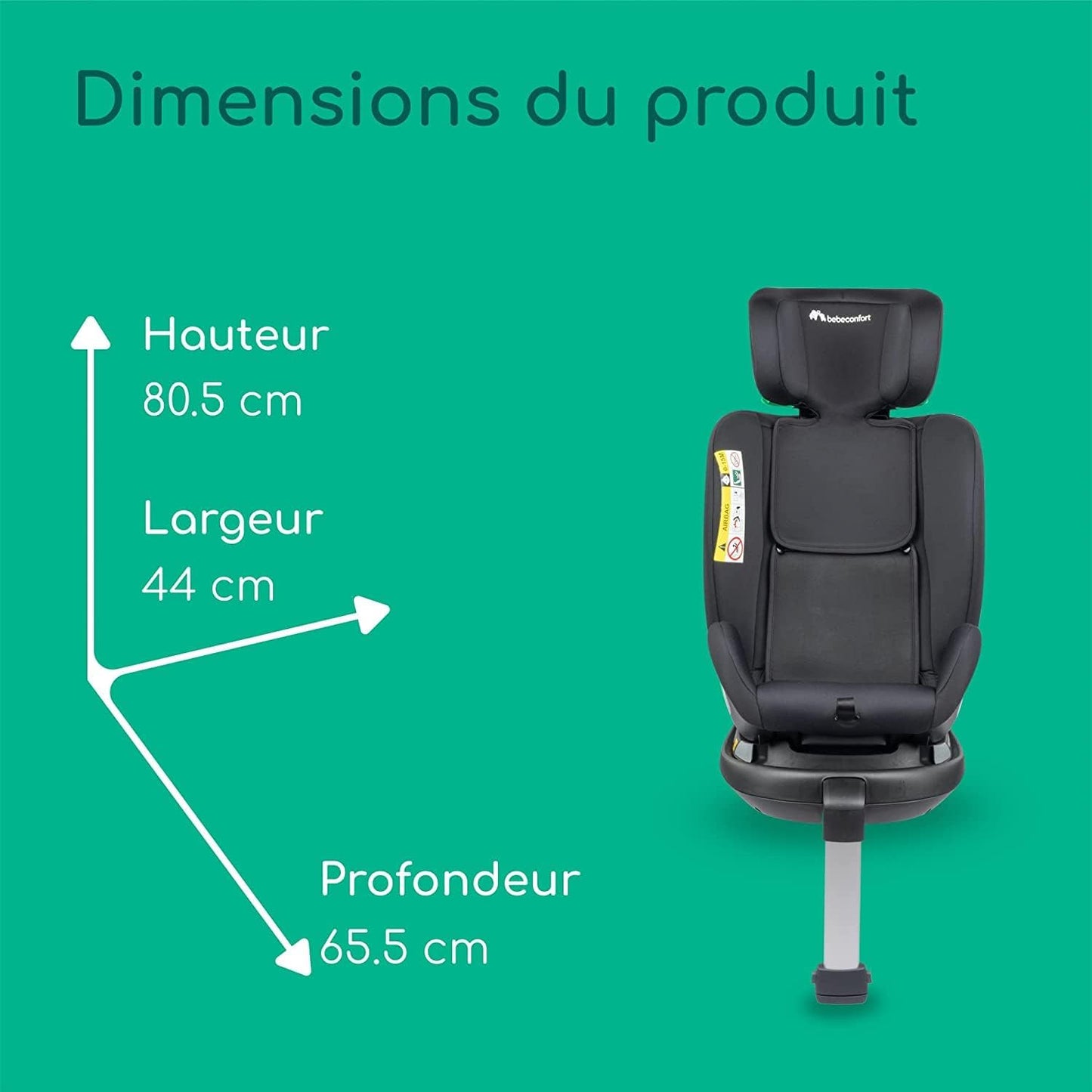 Bebeconfort EvolveFix Plus i-Size siège auto ISOFIX 0–12 ans, pivotant, protection
