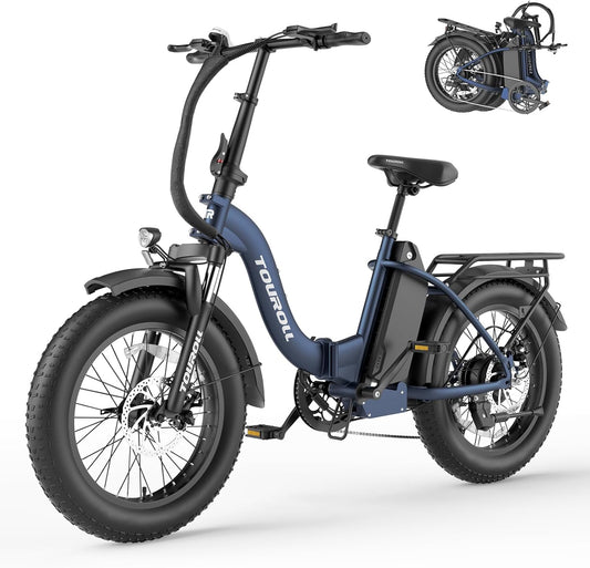 Touroll S2 vélo électrique pliable fat bike 20", 48V 15Ah, 150km, 7 vitesses