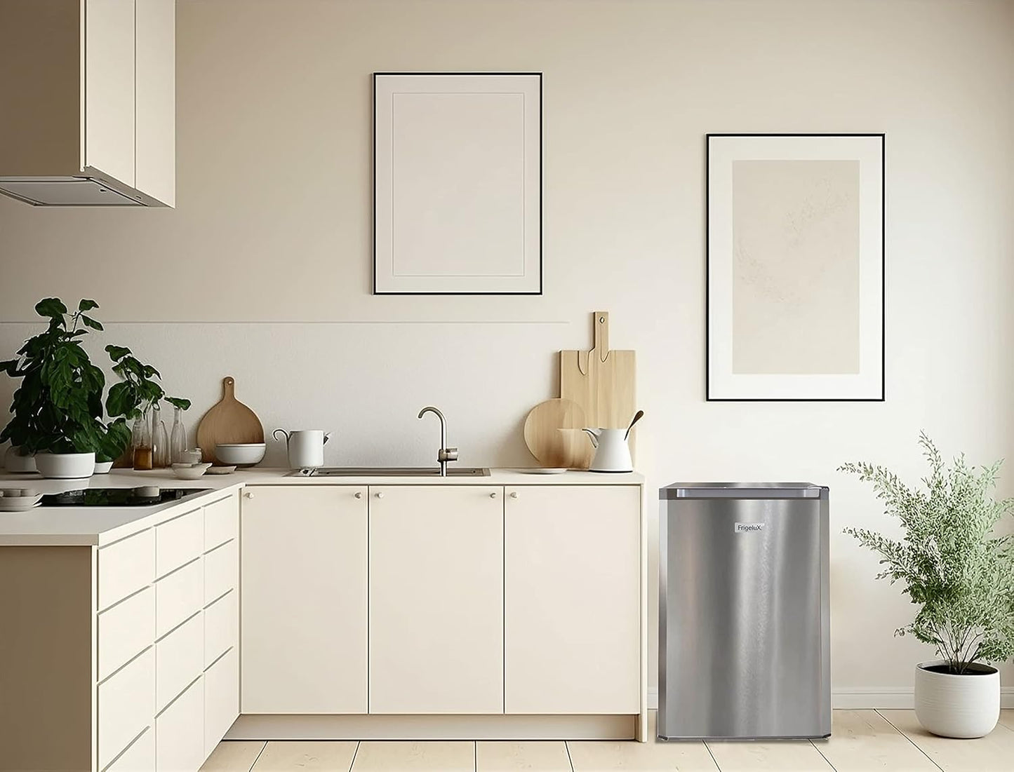 FrigeluX réfrigérateur RTT127XE silver table top 120L