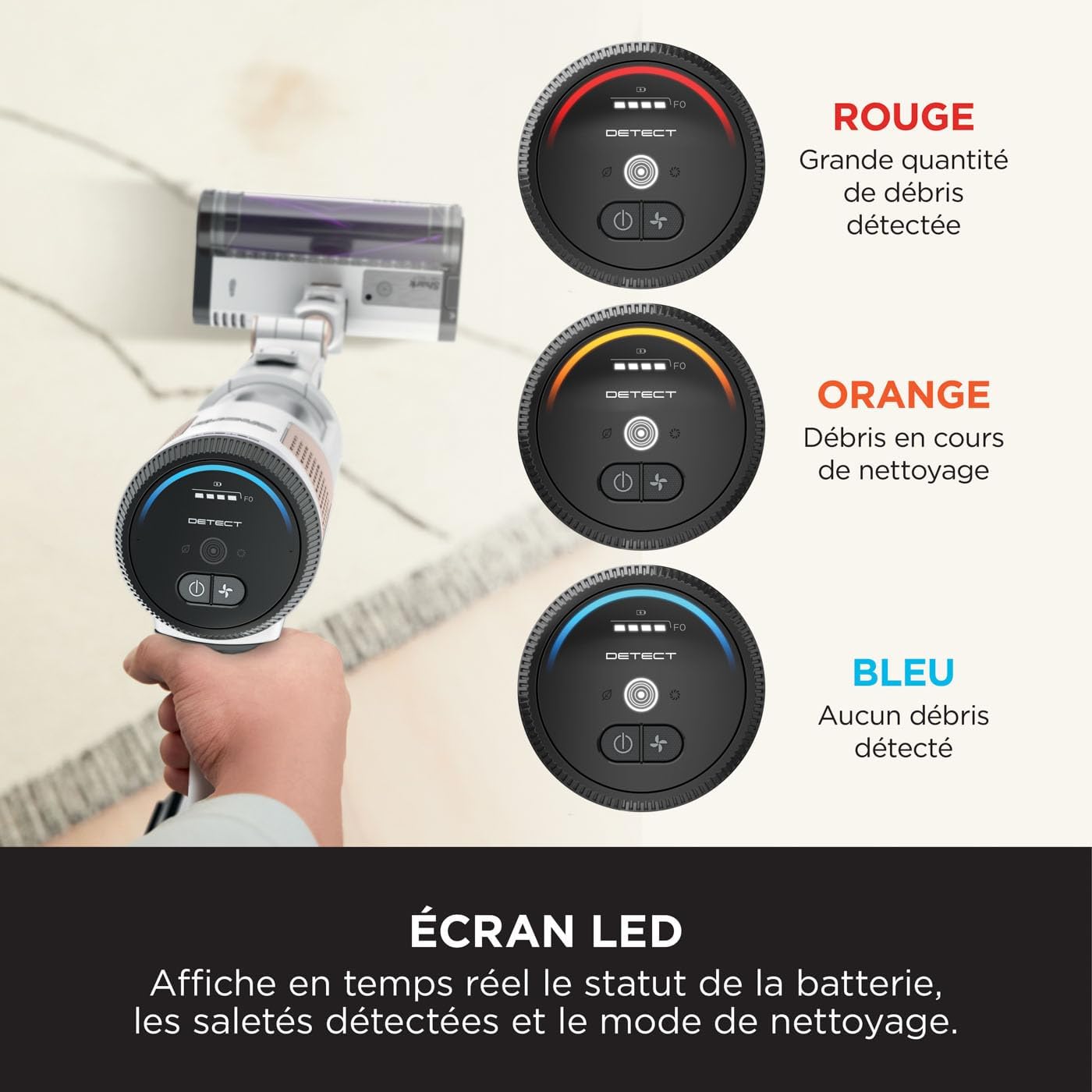 Shark IW3612EU aspirateur balai base 2L, 60min, saleté détectée, sans enchevêtrement