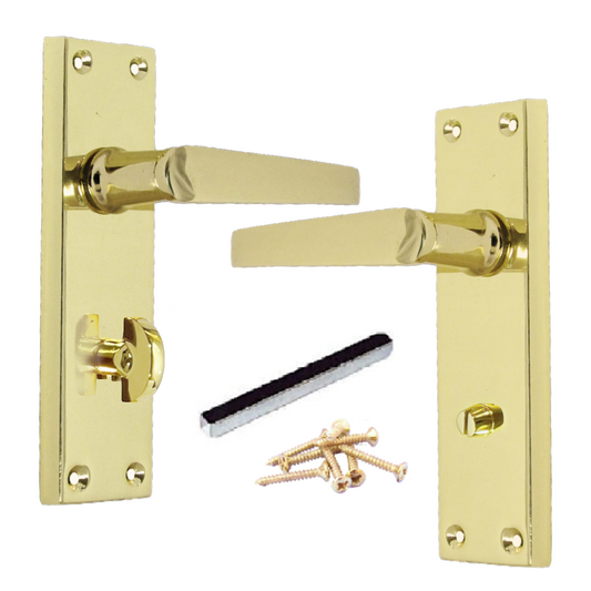 Poignées de porte droites pour baignoire - Laiton 150 x 40 mm