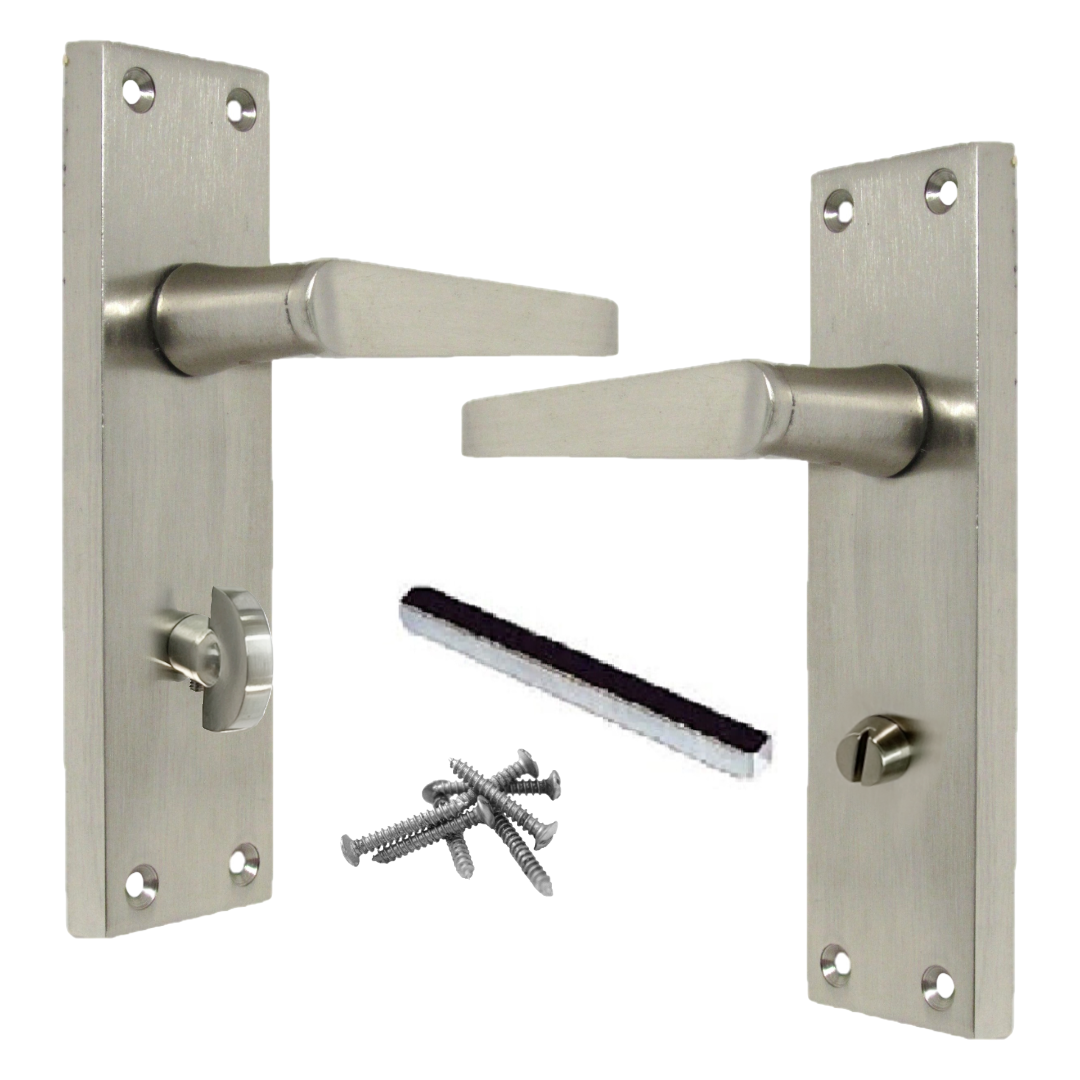 Poignées de porte droites pour baignoire - Satin 150 x 40 mm