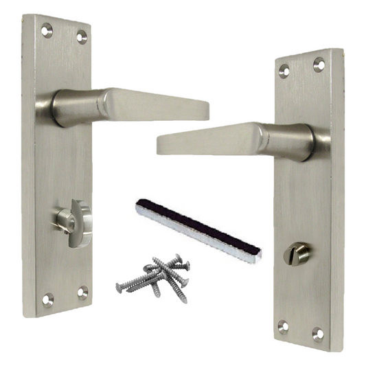 Poignées de porte droites pour baignoire - Satin 150 x 40 mm