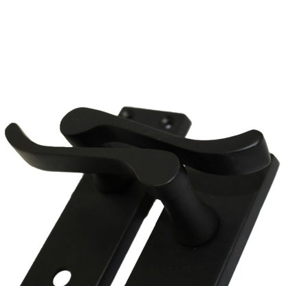 Poignées de porte victoriennes à levier et serrure de salle de bain - Noir mat, paquet de 150 x 40 mm