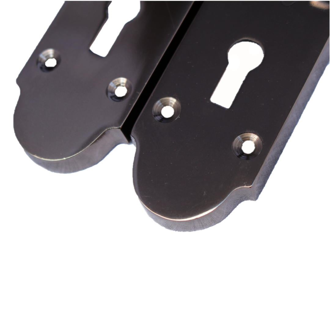 Poignée de porte Epsom à clé et levier de défilement - Pack nickel noir