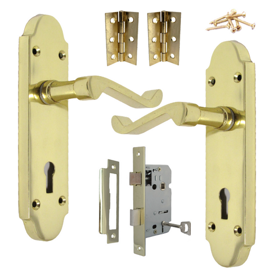 Poignée de porte Epsom à levier victorien - Charnières en laiton