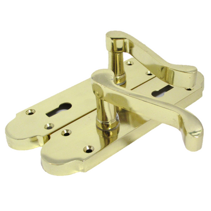 Serrure de porte Epsom à levier style victorien - Pack laiton