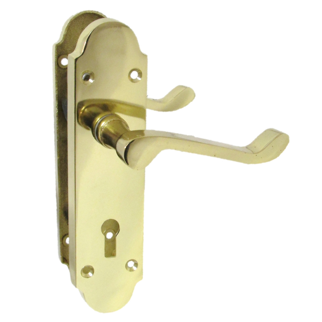 Serrure de porte Epsom à levier style victorien - Pack laiton