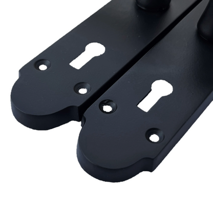 Poignée de porte Epsom à clé et levier de défilement - Pack Chrome noir mat