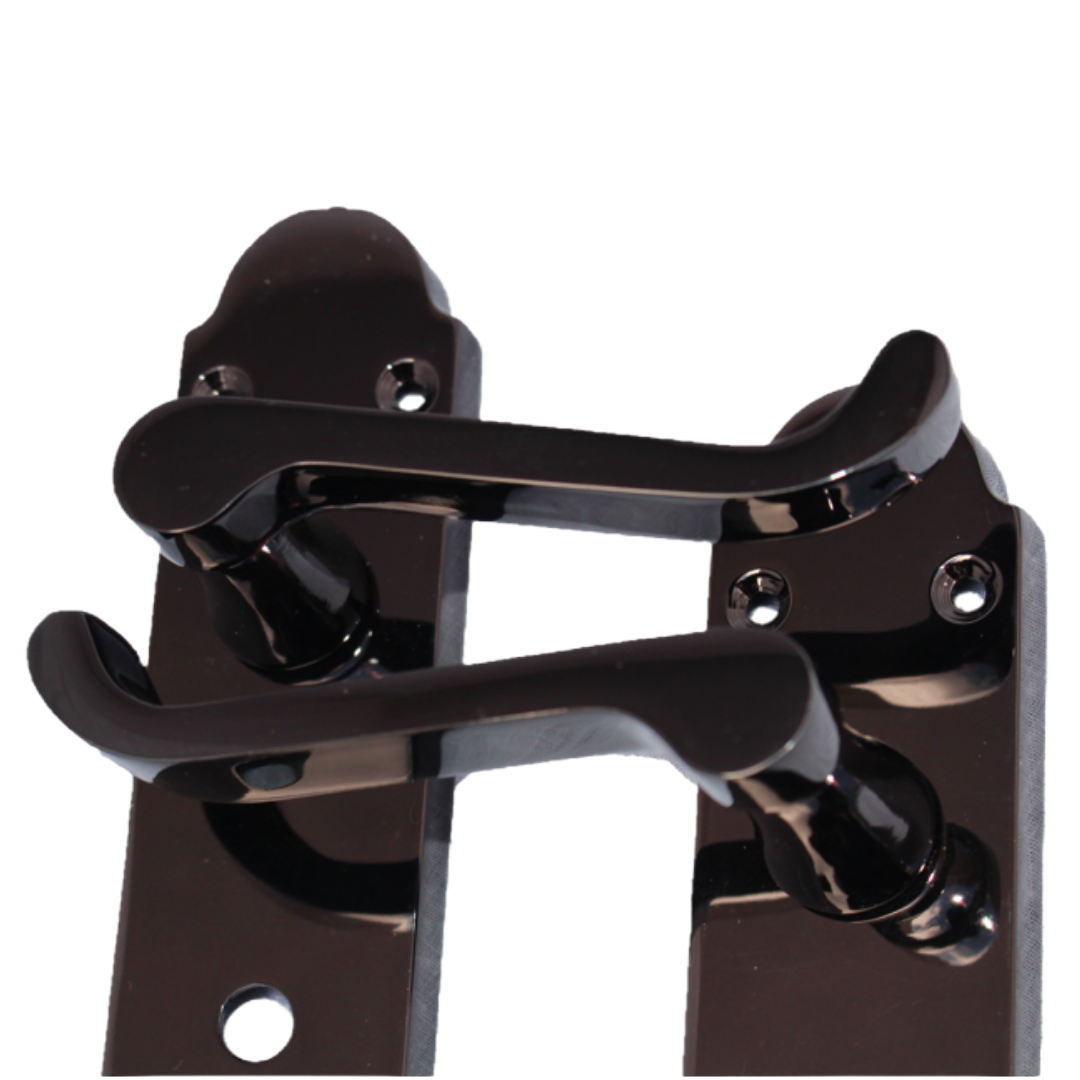 Poignée de porte Epsom pour salle de bain, levier à défilement, pack nickel noir