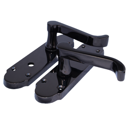 Poignée de porte Epsom pour salle de bain, levier à défilement, pack nickel noir