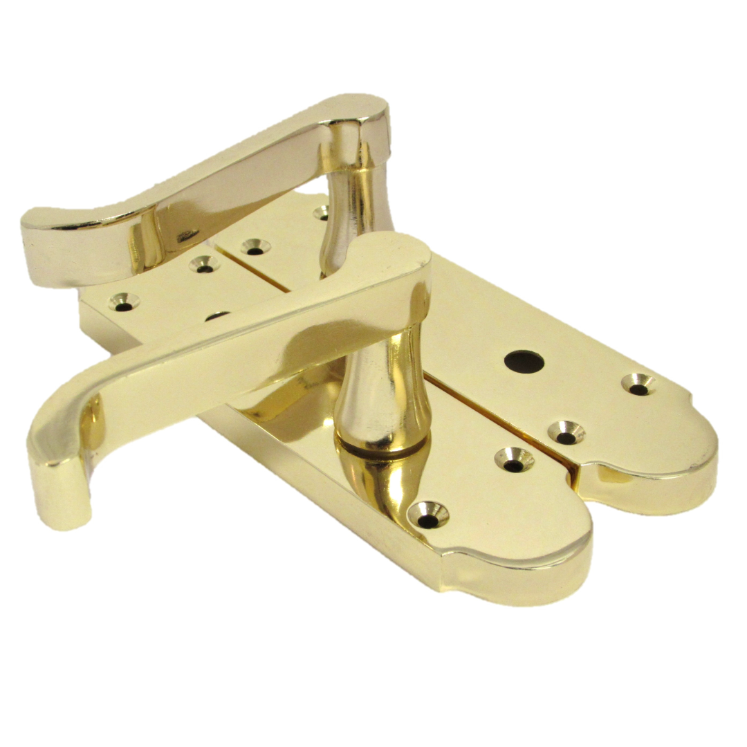Poignée de porte Epsom pour salle de bain, levier à défilement - Pack laiton