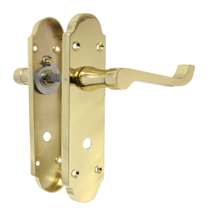 Poignée de porte Epsom pour salle de bain, serrure à levier à défilement - Charnières en laiton