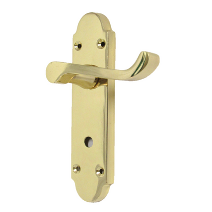 Poignée de porte Epsom pour salle de bain, levier à défilement - Pack laiton