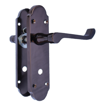 Poignée de porte Epsom pour salle de bain, levier à défilement, pack nickel noir