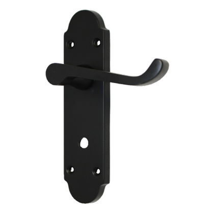 Poignée de porte Epsom pour salle de bain, levier à défilement, noir mat