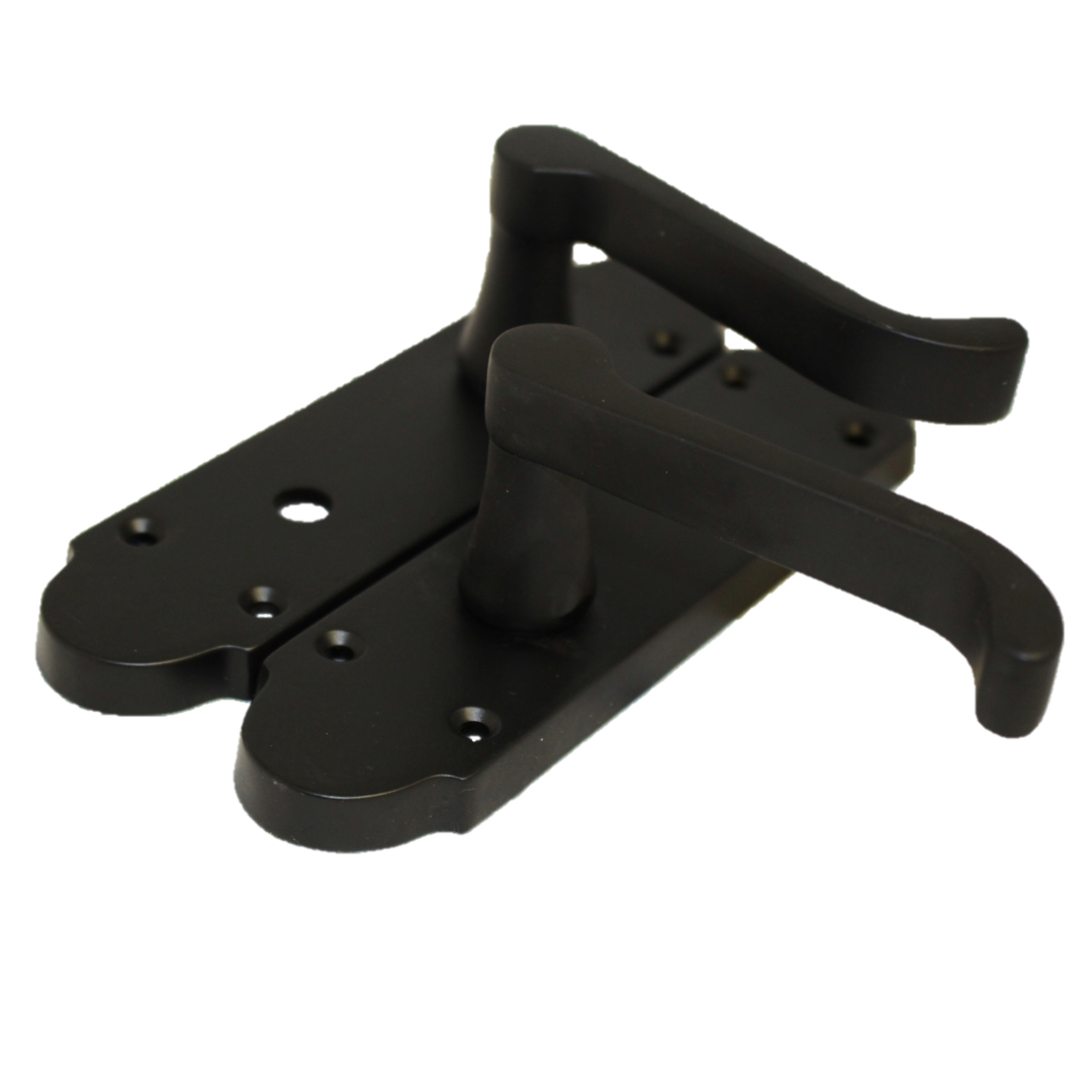 Poignée de porte Epsom pour salle de bain, levier à défilement - Pack noir mat