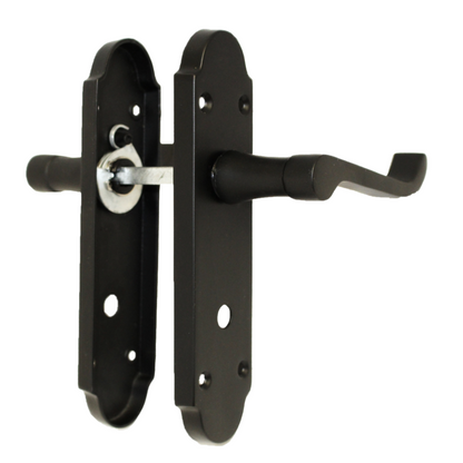 Poignée de porte Epsom pour salle de bain, levier à défilement, noir mat