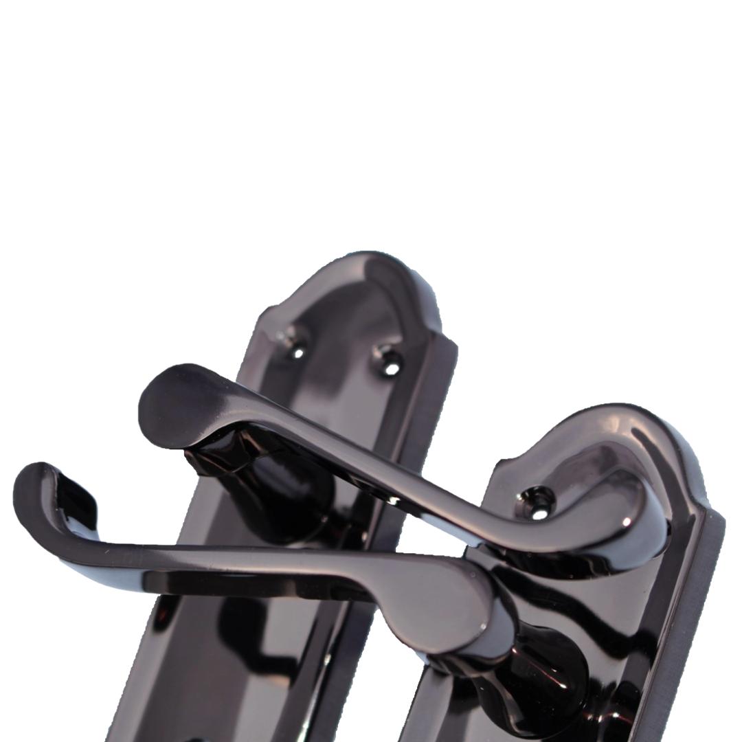 Poignées de porte Ashford pour salle de bain, lot de 1, 4 ou 6 paires, nickel noir