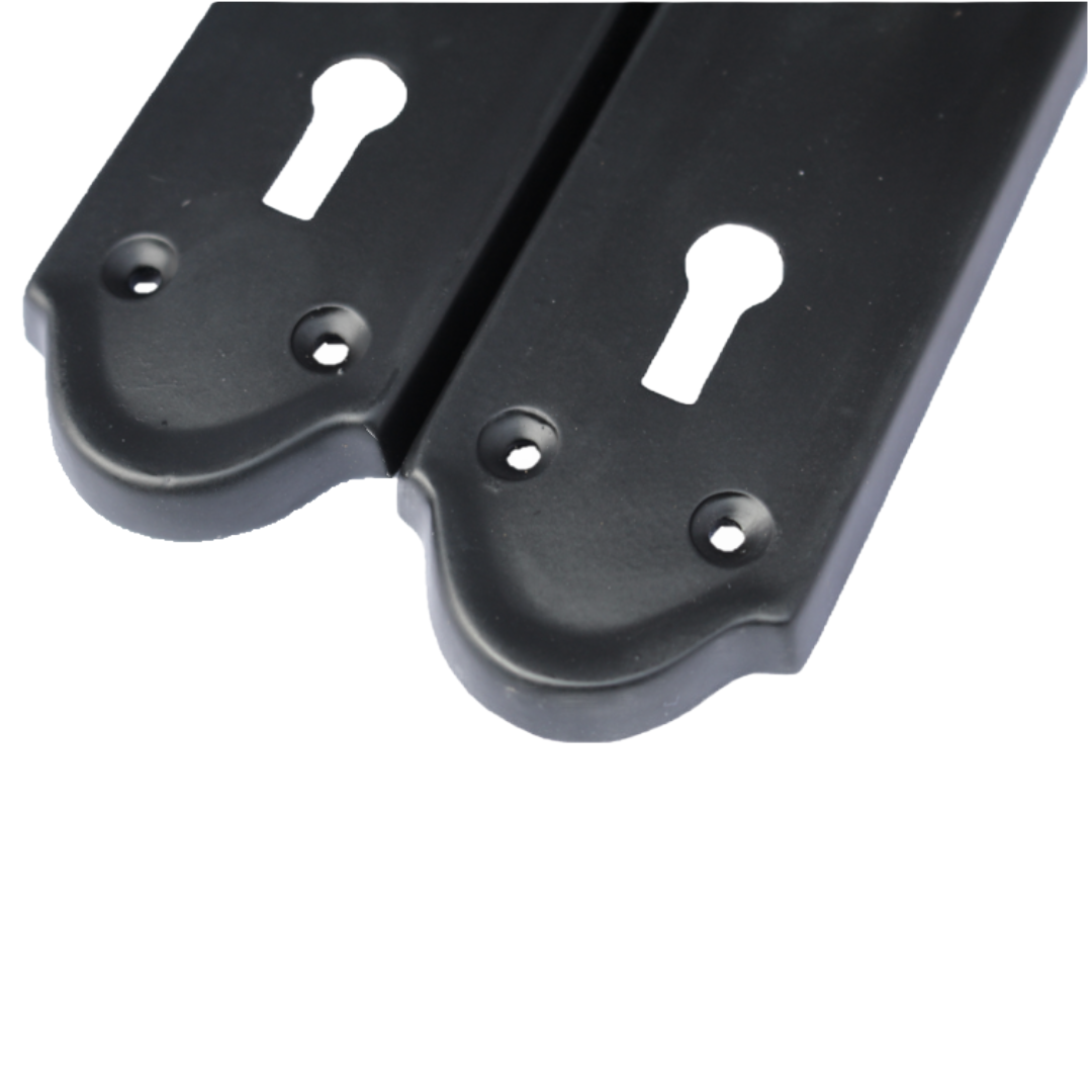 Poignées de porte Ashford multipack, serrure à clé, levier à défilement, noir mat, 1/4/6 paires