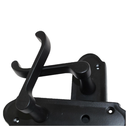 Poignées de porte Ashford pour salle de bain, lot de 1, 4 ou 6 paires, noir mat