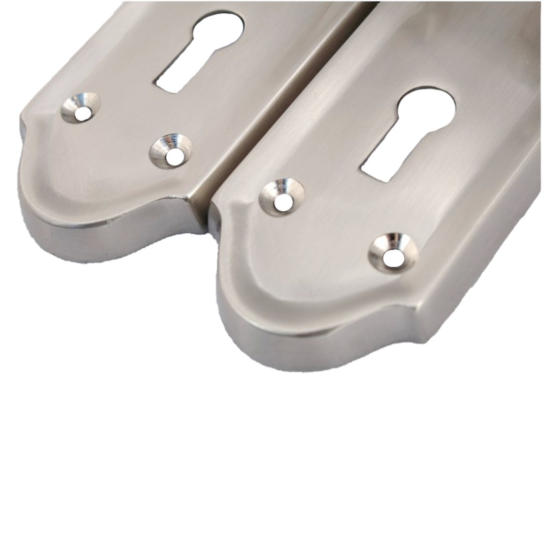 Poignées de porte Ashford multipack, serrure à clé, levier à défilement, satin, 1/4/6 paires